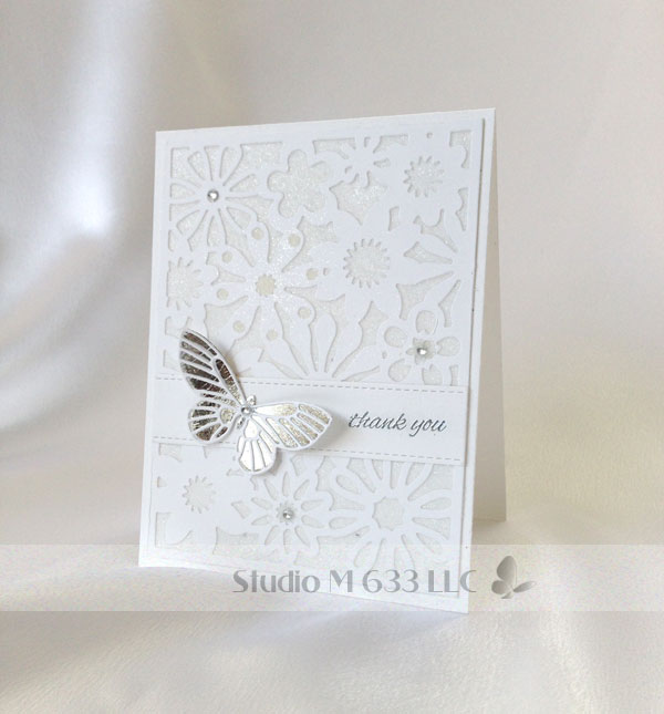 Floral Monochromatic Greeting -- StudioM633.com