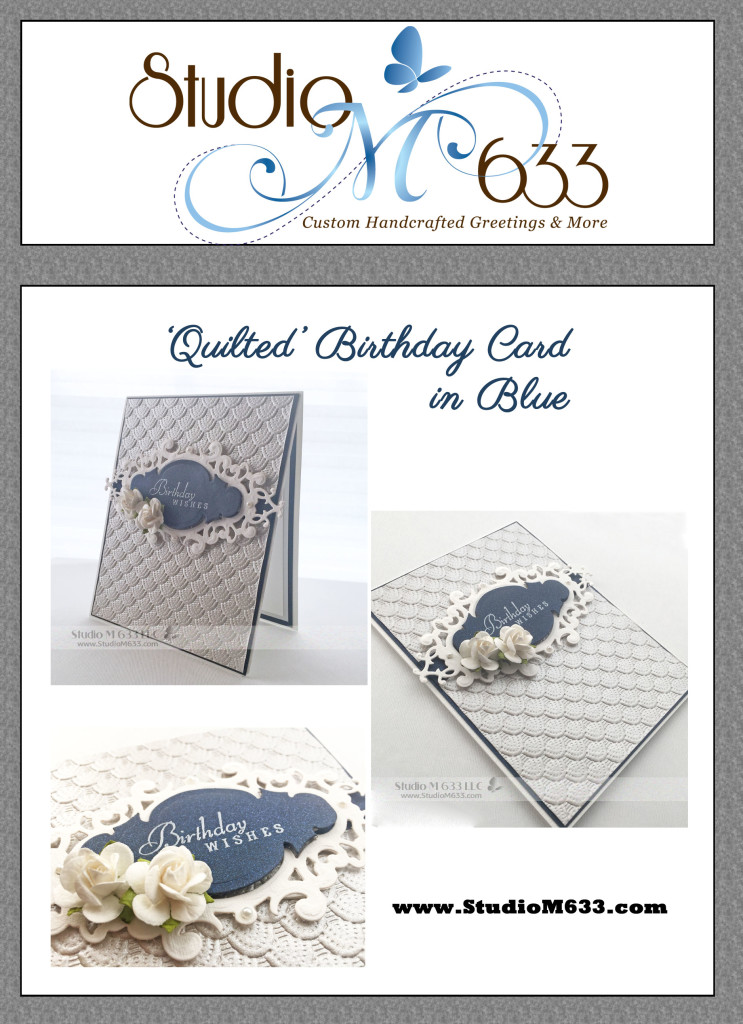 www.StudioM633.com SM633 Quilted Birthday in Blue StudioM633