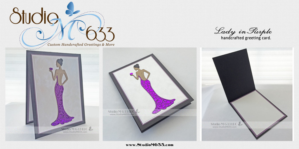 www.StudioM633.com Lady In Purple Card StudioM633