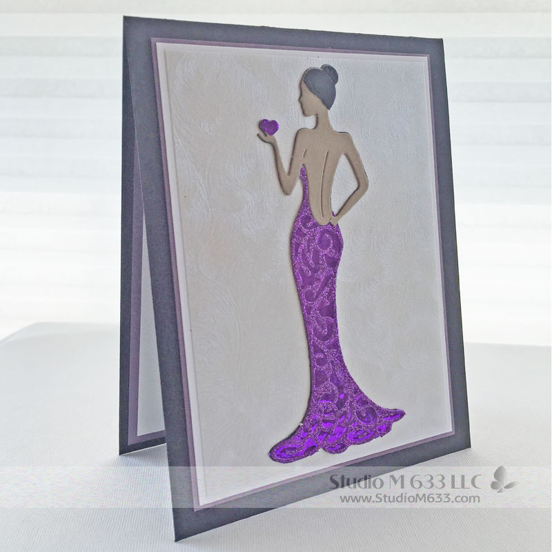 www.StudioM633.com Lady In Purple Card StudioM633