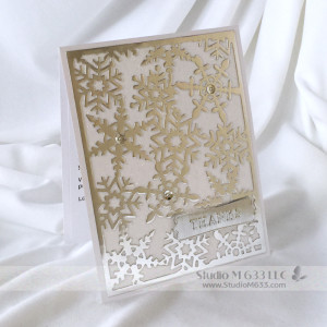 StudioM633 Sparkly Snowflake Thanks www.StudioM633.com